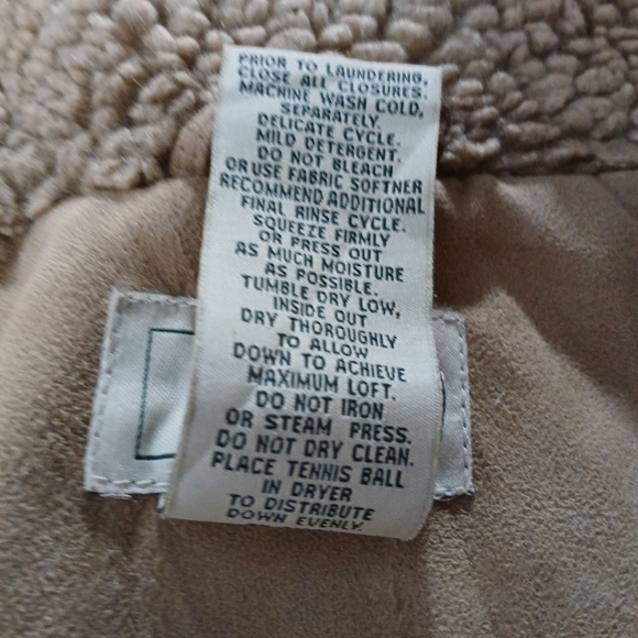 L.L. Bean Ladies Goose Down Long Double Zip Puffer With Sherpa Collar. Size XL - Picture 6 of 10